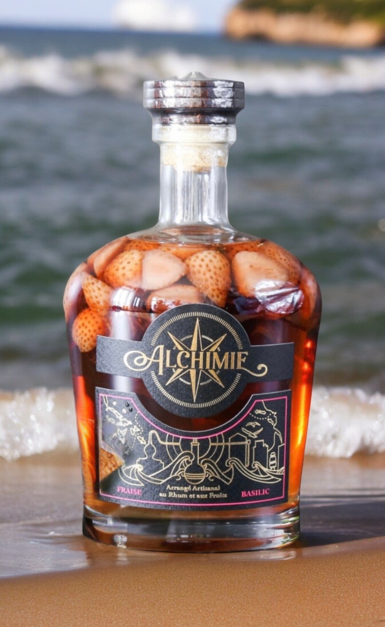 Rhum arrangé Fraise Basilic